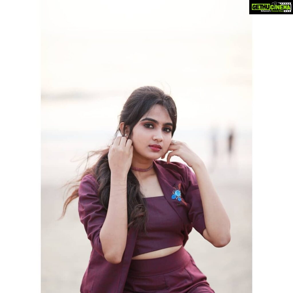 Devika Sanjay Instagram - 🌌 . . . . . . . Also,that is me struggling with glossy lips and flying hair😑😂 . Outfit:@bettina_maria_celin HMU:@charishmatic_makeover Pc:@gokuldas.ks