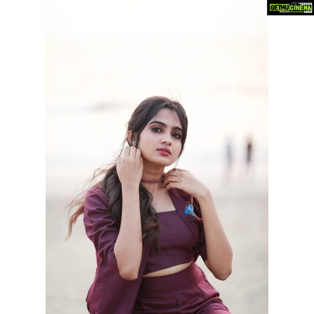 Devika Sanjay Instagram - 🌌 . . . . . . . Also,that is me struggling with glossy lips and flying hair😑😂 . Outfit:@bettina_maria_celin HMU:@charishmatic_makeover Pc:@gokuldas.ks
