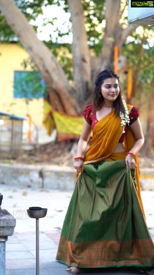 Dharsha Gupta Instagram - 🧡❤️💚 Costume- @ekantastudio Vc- @sathish_photography49