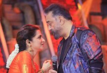 Dhivyadharshini Instagram - Everybody’s a gangsta Until the real gangster arrives Everybody’s a somebody Until KAMAL SIR arrives 🙏 Also this stage helped me believe in my determination #vikramaudiolaunch Thnk you kamal sir Congratulations sir Best Actor 2022 (Vikram) #avawards #kamalhassan #ddneelakandan #dhivyadharshini