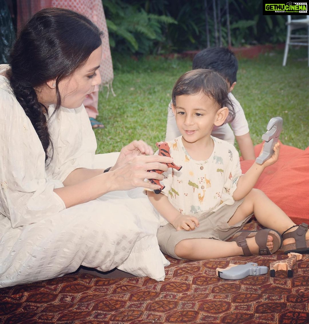 Dia Mirza Instagram - 2 years of Magic with this little Master 😍🐯🙏🏻 Thank you my jaan Avyaan Azaad for choosing me as your mother. Nothing gives me more joy! The 14th of May will always be my most favourite day 🌏 #SunsetKeDivane #Latergram #IYKYK @vaibhav.rekhi @deepamirza @samairarekhi @rekhi.poonam Bandra World of Storytellers