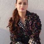 Dia Mirza Instagram - When I was younger I used to be told I should wear light coloured lenses… and so I wore those for some years in the early phase of my career. Hazel Green. Felt trapped. Didn’t feel like me. Was trying hard to live up to someone else’s idea of beauty. A women’s beauty was assigned by the colour of her eyes. Good thing I set myself free from that. Fly girl, fly! Own your body and your mind 🕊️ Outfit @ilovepero Styled by @theiatekchandaney Assisted by @jia.chauhan Make Up @inherchair Hair @tejisinghofficial Managed by @exceedentertainment @shruti8711 Photo by @abheetgidwani #ThursdayThoughts Bandra World of Storytellers