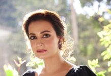 Dia Mirza Instagram - Let the light shine from within 💛 Image by @abheetgidwani Make Up by @inherchair Hair by @tejisinghofficial Styled by @theiatekchandaney Assisted by @jia.chauhan Outfit by @stylemati Earrings by @silverstreakstore Managed by @exceedentertainment @shruti8711 #MondayMood #MondayMotivation #SustainableClothing #VocalForLocal #MadeInIndia #HandcraftedInIndia Bandra World of Storytellers