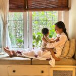 Dia Mirza Instagram - Have spent time at this window since i was 19. Imagined holding my child here many times… so so grateful for this 🐯❤️🦋 #IYKYK 📸 @vaibhav.rekhi P.S.- Thank you @nafisarachelwilliam i will be living in this kurta. It’s just so comfortable!