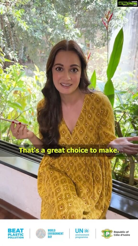 Dia Mirza Instagram - If you have already made the switch from #Plastic toothbrushes to #BambooToothbrushes and are wondering how else you can help #BeatPlasticPollution, here is another way you can help 💙🌏🕊 Humanity is addicted to plastic. We produce around 430 million tonnes of plastic annually, two-thirds of which are short-lived products which soon become waste. • Our unsustainable production, consumption, and disposal habits compound these problems. Plastic is cheap and easy to produce. Every year 19-23 million tonnes are dumped into aquatic ecosystems. • Recycling on its own is not working. Less than 10 per cent of plastic ever produced is recycled. The rest is buried, burnt, or dumped, usually after just a single use. • Annually, about 4 million tonnes of plastic waste is exported from high-income countries to low- and middle- income countries, which have limited infrastructure to manage the waste in an environmentally sound manner. • Plastic contributes to climate change. About 98 per cent of plastic products are produced from virgin fossil fuels, and plastics generate over 3 per cent of greenhouse gas emissions. • Plastic pollution is becoming a global health risk. Scientific literature links chemicals in plastic and damage to human health at every stage of the plastic life cycle, including workers and communities that live next door to plastic production and waste disposal sites. Each time we refuse #SingleUsePlastics we stop the polluting cycle of hazardous plastic waste. Each of us needs to become a part of the #SolutionForPlasticPollution. Join me and millions of others #ForPeopleForPlanet #ForNature for #CleanSeas and let’s achieve the #SDGs and #ActOnClimate 🙌🏼 @unep @uninindia @undp @unitednations @unsdgadvocates Creative by @freishia Outfit Courtesy @taavi_ India