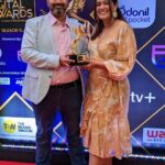 Dia Mirza Instagram - We won! GRAY, our first ever @weareyuvaa x @amazonminitv short film won the Best Short Film Award at the @iwmbuzz Awards tonight. But my favourite part of the evening was getting to collect it alongside @diamirzaofficial, who has been the most gracious actor I have had the privilege of working with. During the pre-production of Gray, we wanted someone truly compassionate to play the pivotal role of the therapist in the film, to talk 'consent'. @sakshirg @puneetruparel & I couldn't think of anyone better than Dia. Within 24 hours of my DM, Dia had read the script, agreed to do it, decided to give her fee to charity, and had the most thoughtful words of feedback on the writing! She then met me and played the sweetest host, diving deep into character and themes of the film, while eager to know more about Yuvaa and my work.. which she's been incredibly supportive of anyway! On set, she was a dream to work with. First to arrive, always humility personified, more calm than all the rest of us not only about her role, but even when any of us needed reassurance about our work too. And as an actor, I have rarely come across such grace, composure and generosity on camera. Oftentimes, I have struggled to find people who are great at their work but also kind, earnest and grounded about it, especially when they reach a certain stature. I have always believed you can have talent - and success - without being an asshole. And working with Dia, I couldn't stop being in awe of how she's proof that this is possible! She's the kind of person I hope to someday be, if I ever reach her level of success & impact (especially with all the AMAZING work she does on climate change with the UN & the SDGs!). This year, I tried making a promise to myself that I'm going to be more measured on social media and not make too many fanboy posts about folks I admire (sometimes, they end up not nice 💔). But honestly, each time I get the opportunity to hang with Dia, it feels so wholesome, honest and real, I just couldn't stop myself from writing ❤️ Thank you for being who you are, Dia. You truly do make the world a better place ☺️🤗 All others: do watch our film GRAY on @amazonminitv for FREE!