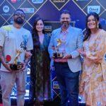 Dia Mirza Instagram - We won! GRAY, our first ever @weareyuvaa x @amazonminitv short film won the Best Short Film Award at the @iwmbuzz Awards tonight. But my favourite part of the evening was getting to collect it alongside @diamirzaofficial, who has been the most gracious actor I have had the privilege of working with. During the pre-production of Gray, we wanted someone truly compassionate to play the pivotal role of the therapist in the film, to talk 'consent'. @sakshirg @puneetruparel & I couldn't think of anyone better than Dia. Within 24 hours of my DM, Dia had read the script, agreed to do it, decided to give her fee to charity, and had the most thoughtful words of feedback on the writing! She then met me and played the sweetest host, diving deep into character and themes of the film, while eager to know more about Yuvaa and my work.. which she's been incredibly supportive of anyway! On set, she was a dream to work with. First to arrive, always humility personified, more calm than all the rest of us not only about her role, but even when any of us needed reassurance about our work too. And as an actor, I have rarely come across such grace, composure and generosity on camera. Oftentimes, I have struggled to find people who are great at their work but also kind, earnest and grounded about it, especially when they reach a certain stature. I have always believed you can have talent - and success - without being an asshole. And working with Dia, I couldn't stop being in awe of how she's proof that this is possible! She's the kind of person I hope to someday be, if I ever reach her level of success & impact (especially with all the AMAZING work she does on climate change with the UN & the SDGs!). This year, I tried making a promise to myself that I'm going to be more measured on social media and not make too many fanboy posts about folks I admire (sometimes, they end up not nice 💔). But honestly, each time I get the opportunity to hang with Dia, it feels so wholesome, honest and real, I just couldn't stop myself from writing ❤️ Thank you for being who you are, Dia. You truly do make the world a better place ☺️🤗 All others: do watch our film GRAY on @amazonminitv for FREE!