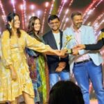 Dia Mirza Instagram - We won! GRAY, our first ever @weareyuvaa x @amazonminitv short film won the Best Short Film Award at the @iwmbuzz Awards tonight. But my favourite part of the evening was getting to collect it alongside @diamirzaofficial, who has been the most gracious actor I have had the privilege of working with. During the pre-production of Gray, we wanted someone truly compassionate to play the pivotal role of the therapist in the film, to talk 'consent'. @sakshirg @puneetruparel & I couldn't think of anyone better than Dia. Within 24 hours of my DM, Dia had read the script, agreed to do it, decided to give her fee to charity, and had the most thoughtful words of feedback on the writing! She then met me and played the sweetest host, diving deep into character and themes of the film, while eager to know more about Yuvaa and my work.. which she's been incredibly supportive of anyway! On set, she was a dream to work with. First to arrive, always humility personified, more calm than all the rest of us not only about her role, but even when any of us needed reassurance about our work too. And as an actor, I have rarely come across such grace, composure and generosity on camera. Oftentimes, I have struggled to find people who are great at their work but also kind, earnest and grounded about it, especially when they reach a certain stature. I have always believed you can have talent - and success - without being an asshole. And working with Dia, I couldn't stop being in awe of how she's proof that this is possible! She's the kind of person I hope to someday be, if I ever reach her level of success & impact (especially with all the AMAZING work she does on climate change with the UN & the SDGs!). This year, I tried making a promise to myself that I'm going to be more measured on social media and not make too many fanboy posts about folks I admire (sometimes, they end up not nice 💔). But honestly, each time I get the opportunity to hang with Dia, it feels so wholesome, honest and real, I just couldn't stop myself from writing ❤️ Thank you for being who you are, Dia. You truly do make the world a better place ☺️🤗 All others: do watch our film GRAY on @amazonminitv for FREE!