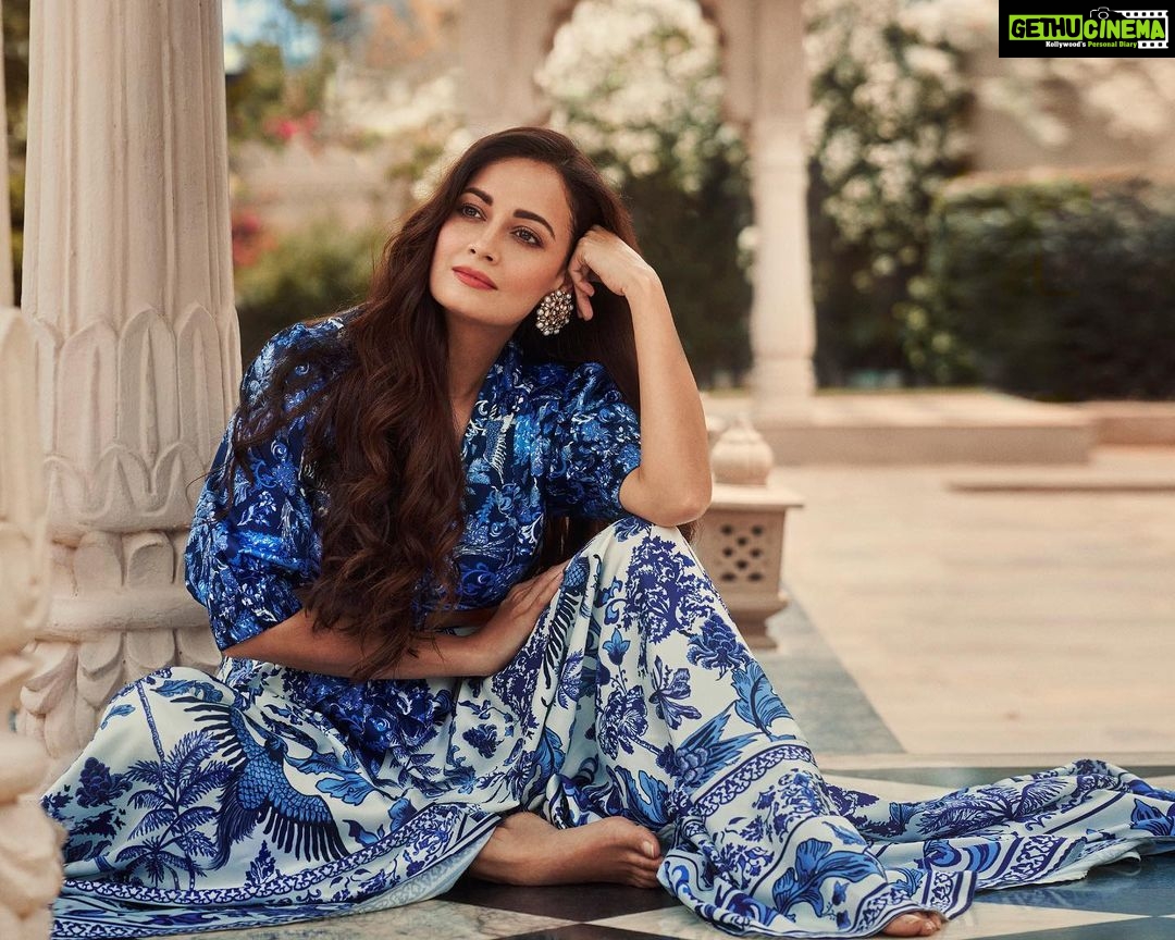 Dia Mirza Instagram - Loved being a part of @travelandleisureindia’s digital cover 💙🦋 The focus of this story was #SlowTravel and #Sustainability. Head to the @travelandleisureindia page to read the full interview🕊️ The @fairmontjaipurindia gave us the most wonderful experience and i was so happy to see all the #sustainability practices they have put in place. Editor-in-chief : @aindrilamitra Produced by : @chiragmohantysamal Assisted by: @ralan_kithan Video : @vivektyagi Photographs by : @tarun_khiwal Assisted by : @abhivermaa Styled by : @theiatekchandaney Assisted by : @jia.chauhan Hair and Makeup by : @shraddhamishra8 Assisted by : @surbhibhutra Skirt Set by @thedashanddot Earrings by @anumerton Location Partner: @fairmontjaipurindia #Fairmont #FairmontHotels #FairmontJaipur #FairmontMoments #ThatFairmontFeeling #AccorLuxe #ALL #Accor Fairmont, Jaipur