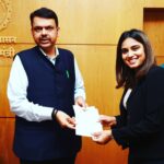 Dimple Chopade Instagram - With Devendra Fadnavis ji, the Deputy Chief Minister of Maharashtra, to request him to grace our event with his presence. #maharashtrakingandqueen2023 #bjpculturalcell #fashiontosocial