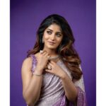 Dimple Hayathi Instagram – A garden of purple is always a bloom ! 💜
Shot by – @kiransaphotography 
Makeup – @aruusmakeup 
Hair – @nagukasu 
Saree – @roujeofficial 
Jewellery- @krishna.jewellers.jubileehills
