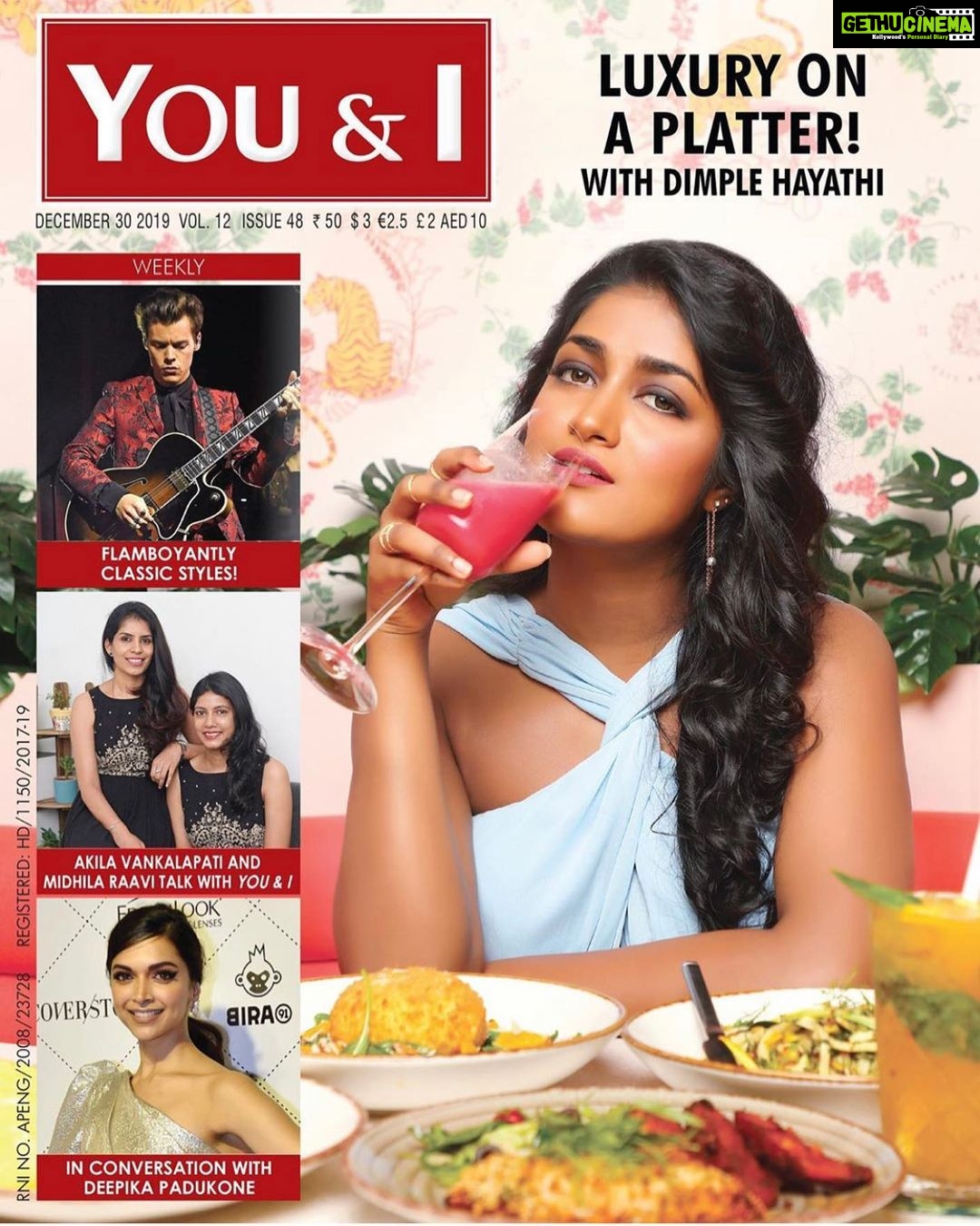 Dimple Hayathi Instagram - My first magazine cover , thank you @youandimag for having me , this one will be always special!