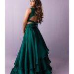 Dimple Hayathi Instagram - 🎄☘️🦚 all so green .. #dimplehayathi Shot by - @pranav.foto Styled by - @killarisri DressCourtesy- @varunchakkilam Jewellery - @jewelpalaceofficial @krishna.jewellers.jubileehills