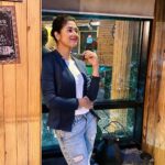 Ditipriya Roy Instagram - Winter evenings…….💙 . . . . . . .#saturdaynight #saturdayvibes #lookbook #blazer #bun #winter #evening #cold #mood #peace #favourite #love #november #city #instamood #instalove #instalike