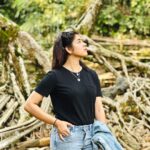 Ditipriya Roy Instagram - The forest spoke to my soul in a language I already knew; a distant lullaby from the womb of peace & solitude…..🏔️🍁🍃 🌳♥️ . . . . . . . . . . . . 📷 Maaa 🌸 . . . . . #wednesday #wednesdaywisdom #forest #moutains #hillstation #travel #travelling #wandering #wanderer #mood #denim #soulsearching #peaceofmind #tranquility #silence #nature #instalike #instadaily #instagood