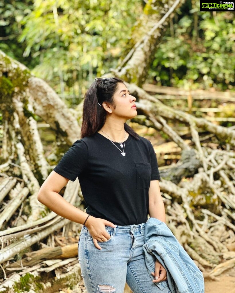 Ditipriya Roy Instagram - The forest spoke to my soul in a language I already knew; a distant lullaby from the womb of peace & solitude…..🏔️🍁🍃 🌳♥️ . . . . . . . . . . . . 📷 Maaa 🌸 . . . . . #wednesday #wednesdaywisdom #forest #moutains #hillstation #travel #travelling #wandering #wanderer #mood #denim #soulsearching #peaceofmind #tranquility #silence #nature #instalike #instadaily #instagood