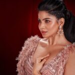 Divya Bharathi Instagram - having a moment! Wearing @devraagh STYLING @styled_by_arundev Photography @plan.b.actions MUA @neethu_makeupartist Hair @venus_paull Studio @studio_maxxo Jewellery @touchwood__store Art @silvester_attractte