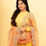 Divya Bharathi Instagram - Your sunshine girl🤍 📸 @shareefnandyala 👗 @sameenasofficial Earrings @rimliboutique