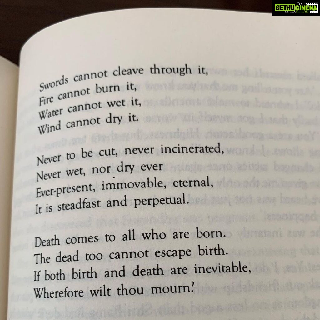 Divya Spandana Instagram - Possibly the best verse in the Gita from one of my favourite Indian novels Cuckold by Kiran Nagarkar.
