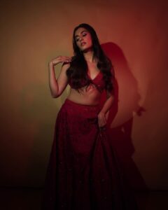 Divyansha Kaushik Instagram - Michael promotions❤️‍🔥❤️‍🔥 Styled by @officialanahita Outfit: @geethikakanumilli Ring: @amosh_in Pic: @sachinbharadwaj Hair : @lawangtamang95 Make up: @moutrisha_makeover_artist