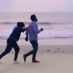 Durga Krishna Instagram - We love, we fight and we watch sunset together 🥰 @durgakrishnaartist . . . . #KappadBeach #Calicut #AWalkWithWife Kappad Beach, Calicut