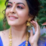 Durga Krishna Instagram - Blue is the warmest colour 💙 Photography: @dink4n @abinprasad_cherthala Styling: @sanliya_sabu MUA : @vikas.vks.makeupartist Hair :@nikhil_vks Jewellery: @kalyanjewellers_official Costume: @milandesignkochi