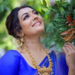 Durga Krishna Instagram - Blue is the warmest colour 💙 Photography: @dink4n Styling: @sanliya_sabu MUA : @vikas.vks.makeupartist Hair :@nikhil_vks Jewellery: @kalyanjewellers_official Costume: @milandesignkochi