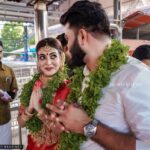 Durga Krishna Instagram - #DAshaadi For more pictures follow @coconut.weddings Makeup : @vikas.vks.makeupartist Groom Makeup : @nomarks_shibaz Hair : @mani_hairstylist Jewellers : @lakshmijewellery916 Costume : @paris_de_boutique Styling : @styledbysmiji Saree drapping : @bencyraji Assistant : @nikhilraj002 #DAshaadi #loveisintheair #durgakrishna