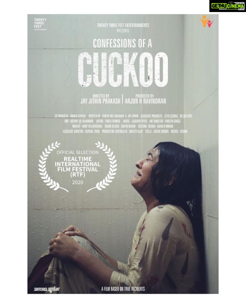 Durga Krishna Instagram - I am so glad to see this. #ConfessionsOfACuckoo is officially selected in Real Time International Film Festival ( RTF ) 2020. My heartfelt gratitude to My love @arjunravindranofficial who completely trusted me in this role which needed a lot of fine detail acting .I highly appreciate him for completely believing in me and in my abilities to shoulder the responsibilities which this character called for. Also it is worth mentioning the extend of help and support he has given me in my personal and professional life which helps me to grow and accomplish my goals. Some times words are not enough to express how I feel now .Thank you again @arjunravindranofficial @confessionsofacuckoo