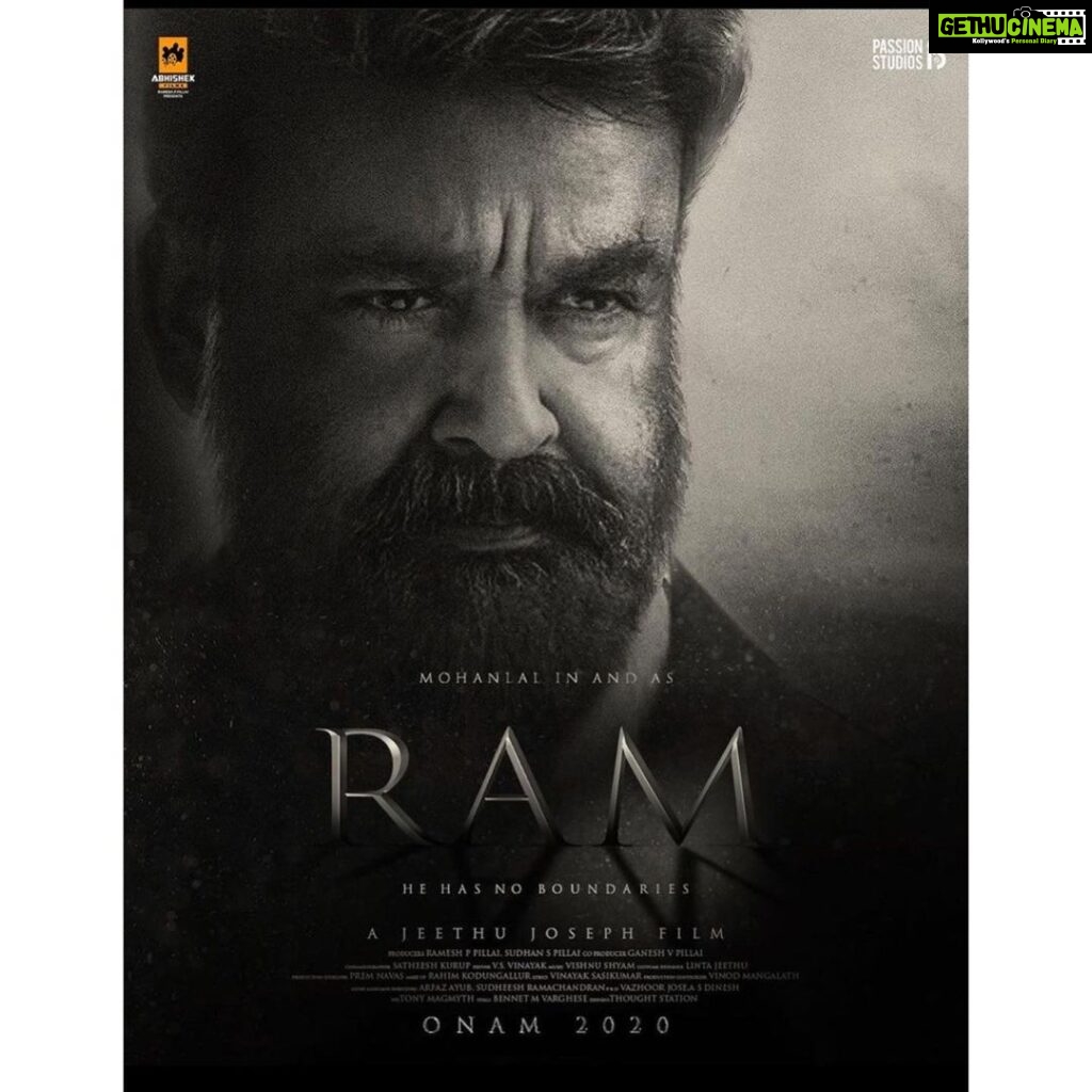 Durga Krishna Instagram - RAM It’s a dream come true moment. My next movie with lalettan in jeethu sir’s “RAM”. Here is the first look poster of #RAM. Thank you very much @mohanlal and @jeethu4ever for this opportunity. Loads of love. #RAM #Lalettan #Trisha #JithuJoseph #FirstLookPoster