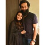 Durga Krishna Instagram - #WhatMoreToAsk. It’s all about yesterday night💃🏻 I was so humbled to spend a private dinner party with my super host lalettan @mohanlal , his best and favourite neighbour & my career best hero Rajuettan @therealprithvi and my sweeet friends @leo_lishoy @saanthim @chandhunadhg7 Amira♥️ Love you guys.. 🥰🤗 @paris_de_boutique Thank you so much for this beautiful simple Black Anarkali🖤