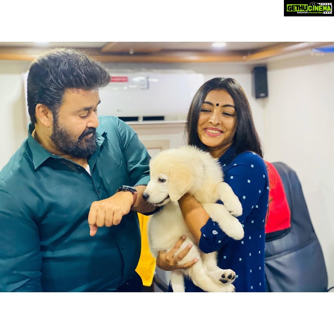 Durga Krishna Instagram - My BEBU with Lalettan ♥️ @mohanlal @iam_bebu_