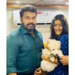 Durga Krishna Instagram – My BEBU with Lalettan ♥️ @mohanlal @iam_bebu_