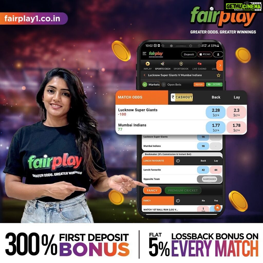 Eesha Rebba Instagram - Use Affiliate Code ESHA300 to get a 300% first and 50% second deposit bonus. The thrill of the IPL continues as it's heading towards the final few weeks. Stand the best chance to win big during the IPL by predicting the performance of your favorite teams and players. 🏆🏏 Get a 15% referral bonus on inviting your friends and a 5% loss-back bonus on every IPL match. 💰🤑 Don't miss out on the action and make smart bets with FairPlay. 😎 Instant Account Creation with a few clicks! 🤑300% 1st Deposit Bonus & 50% 2nd Deposit Bonus, 9% Recharge/Redeposit Lifelong Bonus/10% Loyalty Bonus/15% Referral Bonus 💰5% lossback bonus on every IPL match. 👌 Best Market Odds. Greater Odds = Greater Winnings! 🕒⚡ 24/7 Free Instant Withdrawals Setted in 5 Minutes Register today, win everyday 🏆 #IPL2023withFairPlay #IPL2023 #IPL #Cricket #T20 #T20cricket #FairPlay #Cricketbetting #Betting #Cricketlovers #Betandwin #IPL2023Live #IPL2023Season #IPL2023Matches #CricketBettingTips #CricketBetWinRepeat #BetOnCricket #Bettingtips #cricketlivebetting #cricketbettingonline #onlinecricketbetting