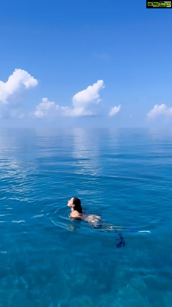 Elena Roxana Maria Fernandes Instagram - Happy place #worldoceanday @kinanhotels #maldives #oceanlife #deepbluesea #freediving #naturalbeauty #bikinilife #clearsea #reelitfeelit #reelkarofeelkaro #localisland
