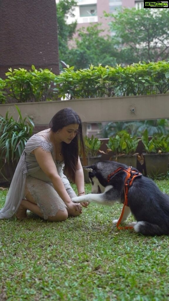 Ena Saha Instagram - Love is a wet nose and a happy tail. #enasaha #actorslife #actress #Celebrity #statement #tollywood #tollywoodonline #reels #reelsinstagram #explorepage #explore #dress #fashion #fashionstyle #dog #puppy #happysunday #sundayfunday
