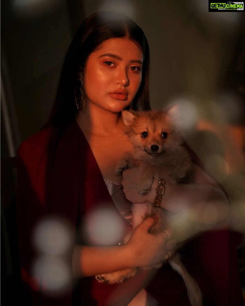 Ena Saha Instagram - How You Love Yourself Is How You Teach Others To Love You... . . . Photography @the_vagabong_creator #enasaha #photooftheday #photoshoot #actress #brown #dress #trending #statement #tollywood #tollywoodonline #outfitoftheday #actorslife #puppy #dog #dogsofinstagram #home #sunset #light #explorepage #explore #nationalpuppyday #t2puparazzi