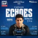 Farhan Akhtar Instagram - It’s time to take a deep dive into his expression through music🎶 Farhan Akhtar is all set to perform original songs from his album ‘Echoes’. So get ready for an unforgettable musical ride! Come watch Farhan pull the strings of your heart at the ‘Echoes’ tour✨ Book your tickets now. Link in bio🎟️ #steppinout #smfarena #steppinoutmusicfestival