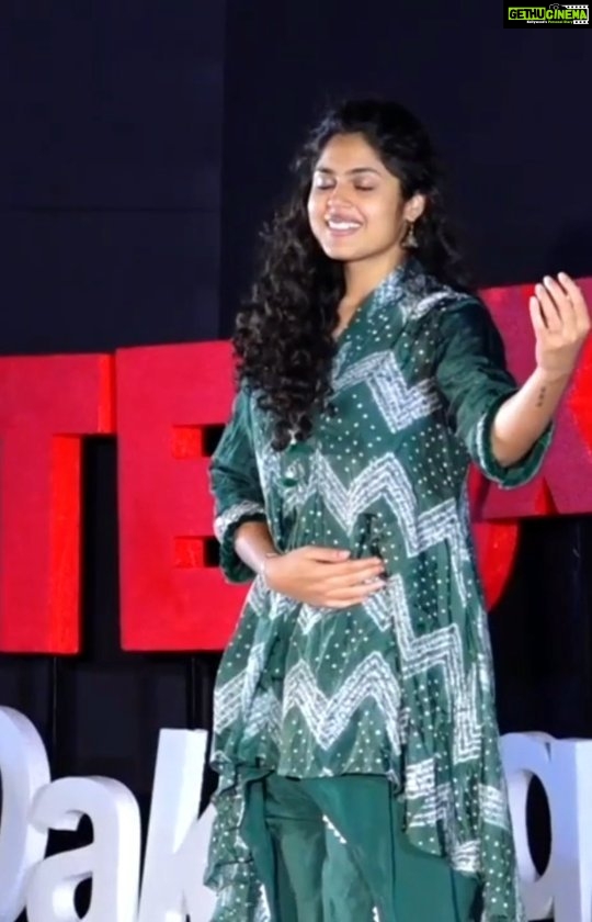 Faria Abdullah Instagram - A Ted X talk is something I've been looking forward to for a while now. Glad I got to do it on a topic I resonate so much with. *PERFECT IMPERFECTIONS* I spoke about things closest to my heart, about art and vulnerability, about life and purpose, just a little bit of everything I believe in and how it all came to play. At the end I even did a small performance on my friend's cover of 'Rehna Tu'. Thanks @bhuwin91 your music always inspires me. Thanks to everyone who heard this talk patiently till the end, who tried to find meaning in what I intended to say. Promise to become better at public speaking, not my best skills I must say. @oakridge_bachupally Big thanks! @tedx_official Hyderabad