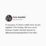 Faria Abdullah Instagram - Okay, see you guys on the weekend. Can’t wait to let it out in the circle. Music is sorted @djivanlendlproximitycrew is gonna kill, Vibe is sorted @themoonshineprojecthyd, and of course it’s always great to meet artists of Hyderabad. Special thanks to @treehuggerzclub @swapnilextkumar @thefreshestkind @jerome_bboyshadow @harsha.komet @ayush_0o0 @thewhyldchild @ken_neill17 @hydhiphop_ @cypher_hours @pratyush4dsharma @shubhra.barua41 @mahiwaaay @iammohitbaid @akbar_abu @arun.aloysius @90s__kid @chaitanya_korapati @mr_rdx_robin @chaitanyanahar If you miss it, deal with the fomo.