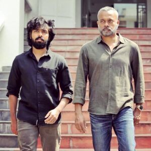 G. V. Prakash Kumar Instagram - #selfie with #mathimaran @gauthamvasudevmenon @vcreationsofficial @dgfilmcompanyofficial @varshabollamma