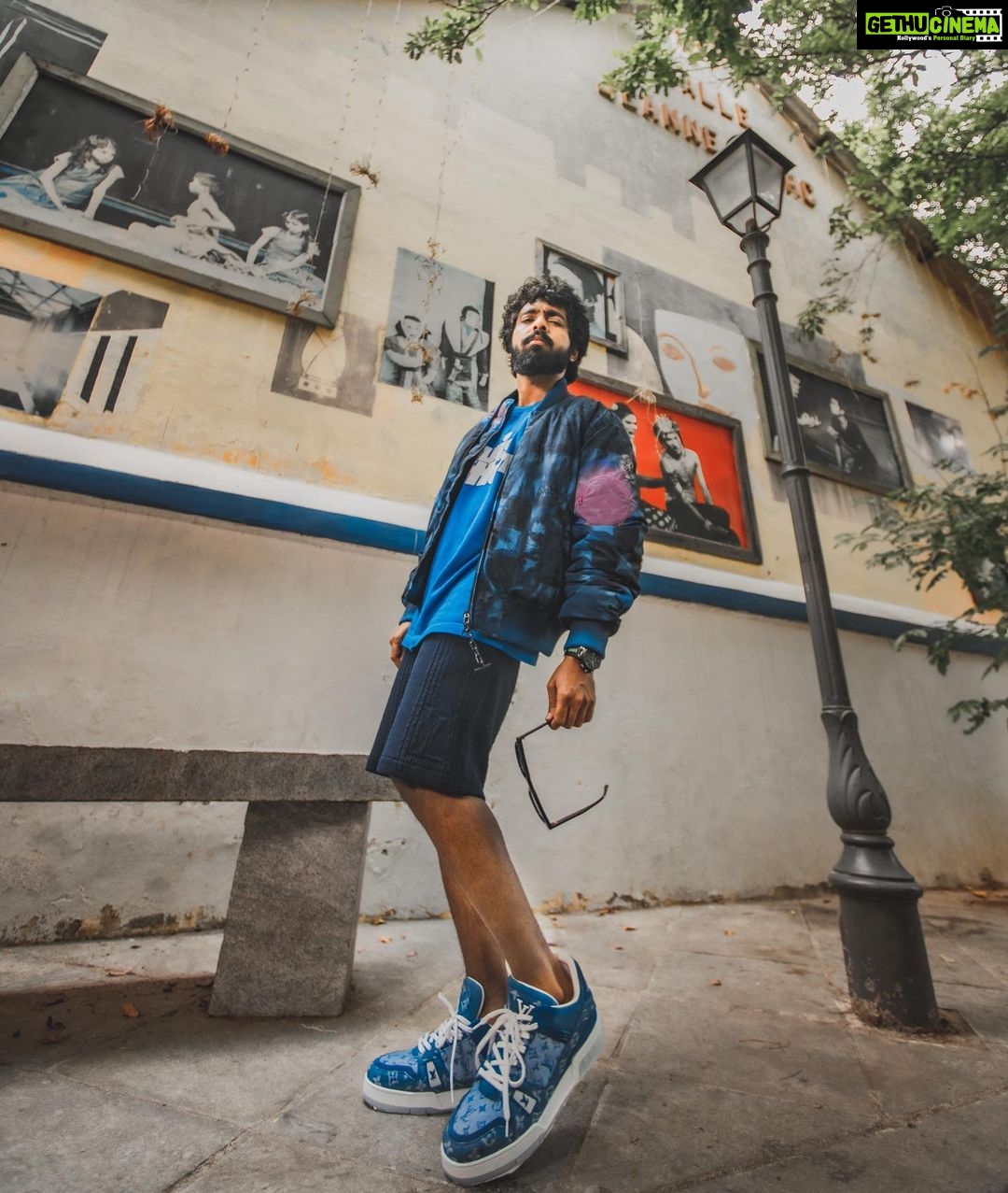 G. V. Prakash Kumar Instagram - "I’m running on Vuitton time. Quite literally. Make sure you catch the Men's Pop-Up in UB City, Bangalore this week. @LouisVuitton 📷: @Azhar_Photography Hair: @DevSakthivel Makeup: @Mari_Makeup_Artist_Studio Location: @LeDupleix.Pondicherry #MensPopUp #Menswear #LouisVuittonBangalore #LouisVuittonUBCity #louisvuitton