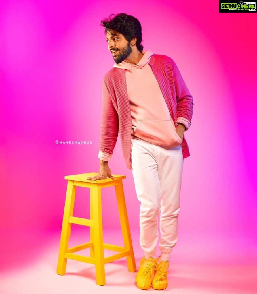 G. V. Prakash Kumar Instagram - Be happy , it drives people crazy ..... Look design and Styling : @thoorigaikabilan Photography : @maheshwarun.photography Hair : @vurvesalon Studio : @arangaa.space Shoes : @taasooofficial