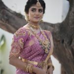 Gabriella Charlton Instagram - Wedding bells are ringing in Eeramana Rojave 2 😍 Gorgeous saree and aari work blouse @sdduniqueboutique_97 Jewellery @new_ideas_fashions Makeup @murugeshmakeup_hair Hair by @farhaa_makeupartist Photography @pugazhhhh