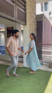 Gabriella Charlton Instagram - Love this choreo 🤍 reel with reel Parthiban I’m wearing @sdduniqueboutique_97