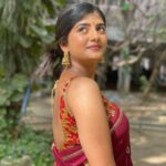 Gabriella Charlton Instagram - Pongal 23’ ❤️❤️❤️ Last picture is my favourite 🤍💫 Hand Embroidery Saree and gorgeous blouse by @sdduniqueboutique_97 Jewellery @sruthis_jewellery