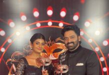 Gabriella Charlton Instagram - After one year of pure hard work , it was surreal to see all of you vote for Kavya & Parthiban on the AV for not 1 but 2 awards this 8th Annual Vijay Tele Awards, 1. Favourite On-Screen Pair 2. Dhool Romantic Scene 🧿🙏🏼❤️ Thanks you @sidharth_kumaaran for being a great co-actor! #vijaytelevision