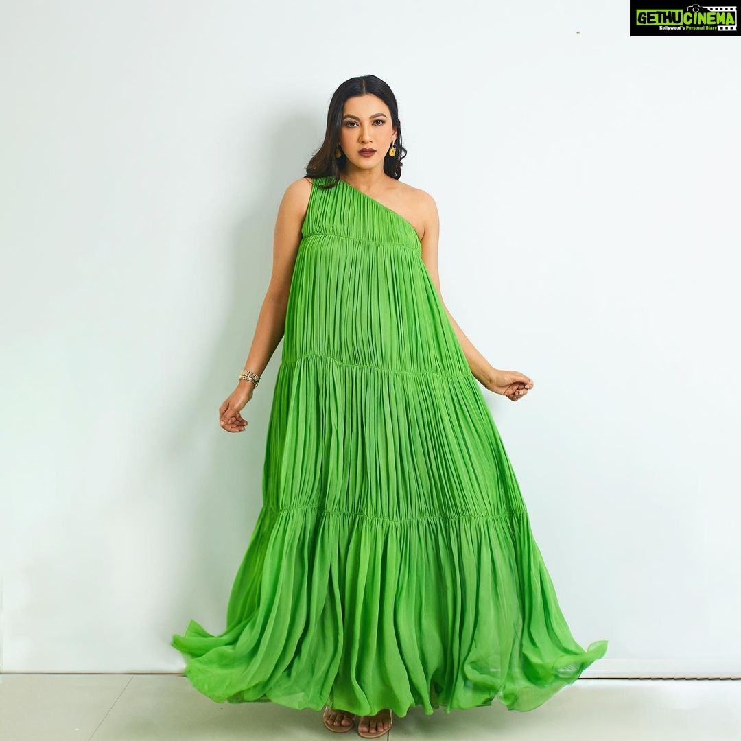 Gauahar Khan Instagram - π Outfit: @swateesinghlabel Earrings: @ishhaara Styling : @devs213 Assisted by @krutikaa_sharma πΈ : @abhishek_rohilla_photography #mommytobe #workingit #green #alhamdulillah Ma sha Allah Delhi, India