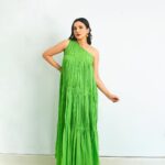 Gauahar Khan Instagram - 💚 Outfit: @swateesinghlabel Earrings: @ishhaara Styling : @devs213 Assisted by @krutikaa_sharma 📸 : @abhishek_rohilla_photography #mommytobe #workingit #green #alhamdulillah Ma sha Allah Delhi, India
