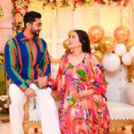 Gauahar Khan Instagram - A blessed day ! ♥️ #alhamdulillah Ma sha Allah #gaza🦋 #babyshower Decor: @laavaan_decor Event Curated By PR: @dinky_nirh My outfit : custom @mandirawirkhq @mandirawirk 💛 Earring : @anmoljewellers 📸 : @staticimages Mumbai, Maharashtra